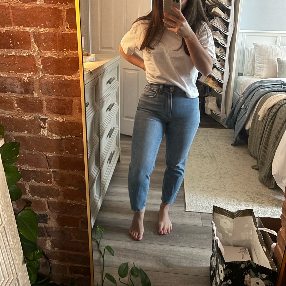 Abercrombie Curve Love The Ankle Straight Ultra High Rise Jean - 25S